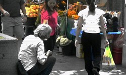 A Caucasian Begging